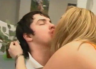 Mommy blows him before she rides him